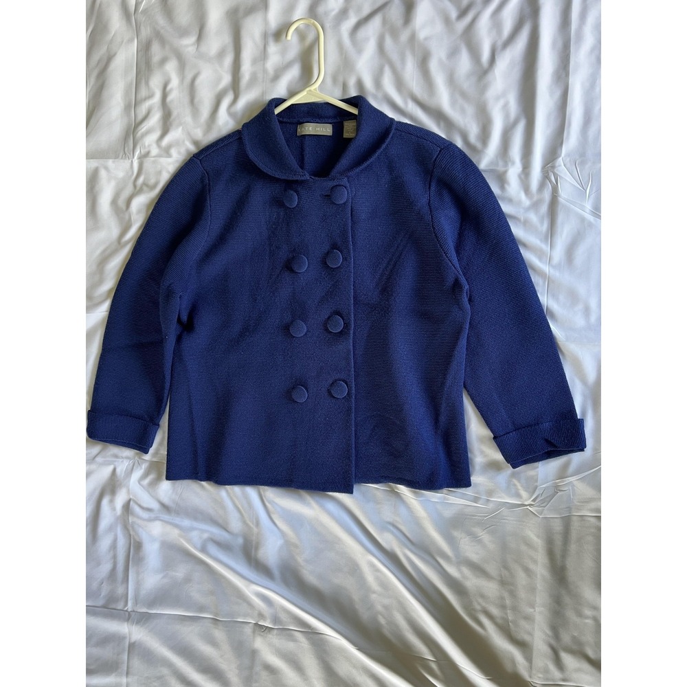 Kate Hill Jacket Womens Large Double Breasted Wool Blend Button Up Vintage Style - Picture 4 of 14